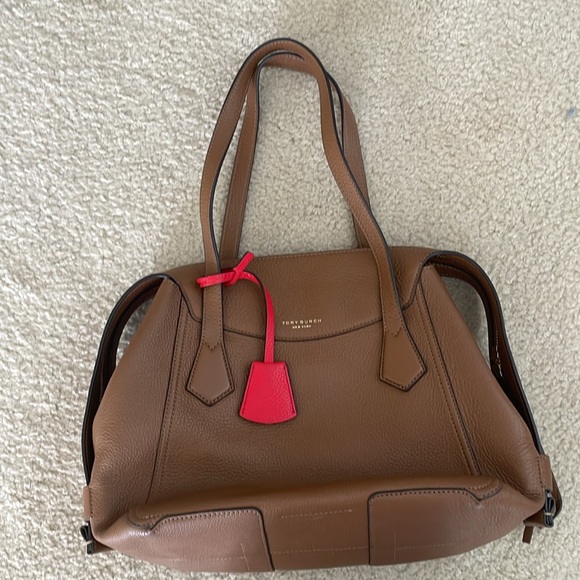 Tory Burch Perry Convertible Satchel Purse/Tote -Brown - Picture 7 of 11